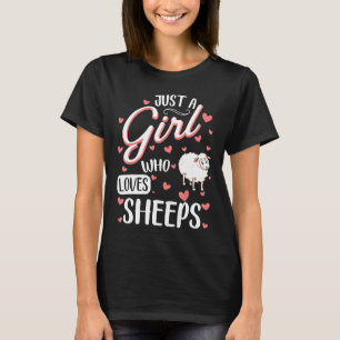 Camiseta Só Uma Menina Que Adora Ovelhas Engraçadas