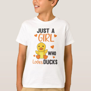 Camiseta Só Uma Menina Que Adora Patos - Pato De Animais B