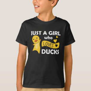 Camiseta Só Uma Menina Que Adora Patos - Pato De Animais Bo