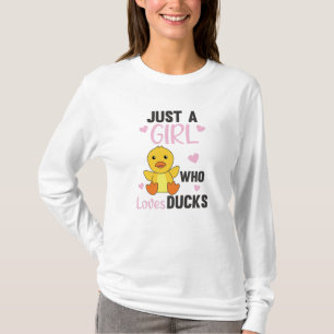 Camiseta Só Uma Menina Que Adora Patos - Pato De Animais Bo
