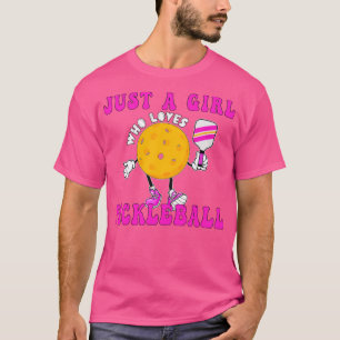 Camiseta Só Uma Menina Que Adora Pickleball Engraçado