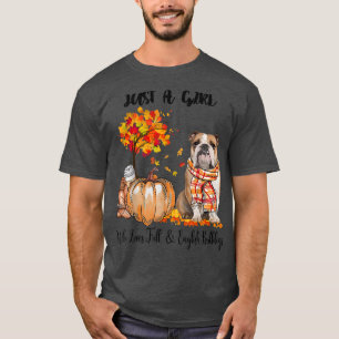 Camiseta Só Uma Menina Que Adora Pumpkin De Cachorro Inglês