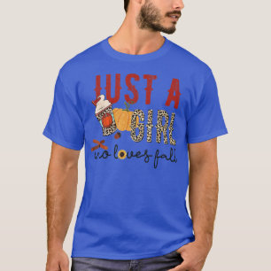 Camiseta Só Uma Menina Que Adora Pumpkin De Café Leopardo Q
