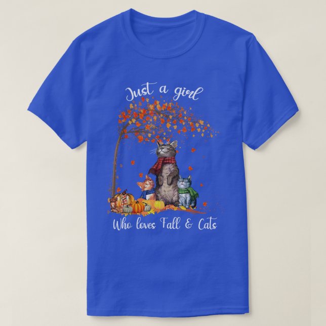 Camiseta Só Uma Menina Que Adora Queda E Gata Pumpkin Spice (Frente do Design)