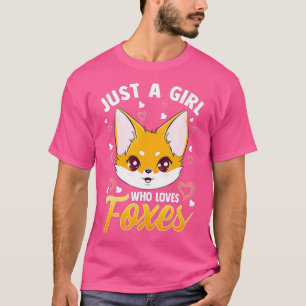 Camiseta Só Uma Menina Que Adora Raposas Meninas Raposa Gi