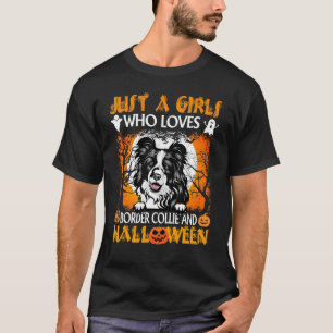 Camiseta Só Uma Menina Que Ama A Fronteira Collie E O Hallo
