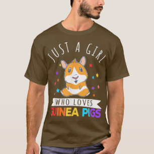 Camiseta Só Uma Menina Que Ama A Guiné Pigs Lover Wheek T-S