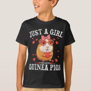Camiseta Só Uma Menina Que Ama A Guiné Porca Mulheres Crian