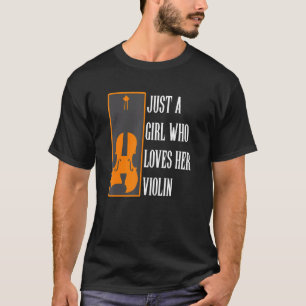 Camiseta Só Uma Menina Que Ama A Roupa De Roupa Violina V