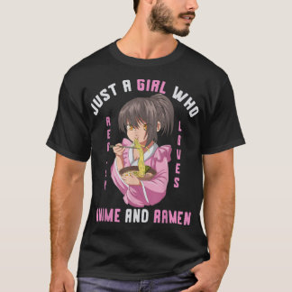 Camiseta Só Uma Menina Que Ama Anime E Ramen Otaku