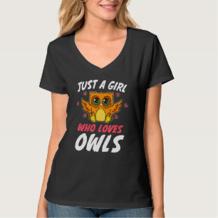 Camiseta Só Uma Menina Que Ama As Corujas, As Mulheres Da N