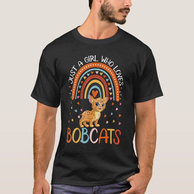 Camiseta Só Uma Menina Que Ama Bobcats Para Meninas (Frente)