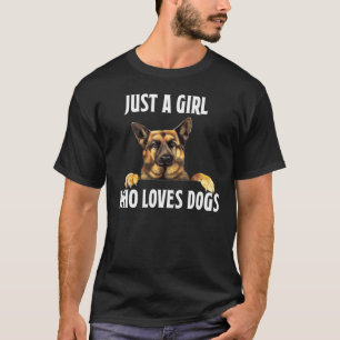 Camiseta Só Uma Menina Que Ama Cachorros, Mãe