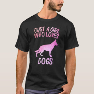 Camiseta Só Uma Menina Que Ama Cachorros Para Mulheres Pupp