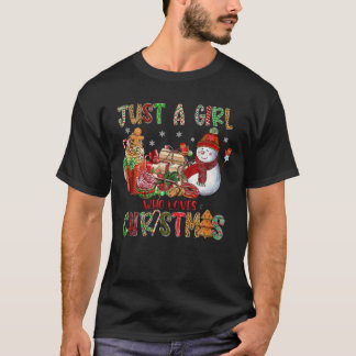 Camiseta Só Uma Menina Que Ama Café De Natal