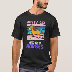 Camiseta Só Uma Menina Que Ama Cavalos Cavaleiros Cavaleiro