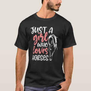 Camiseta Só Uma Menina Que Ama Cavalos Cavalos Cavalos Ridi