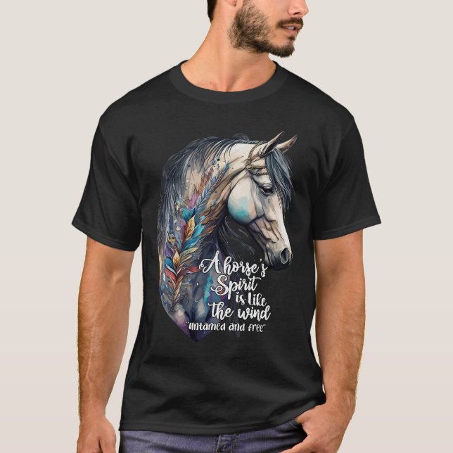 Camiseta Só Uma Menina Que Ama Cavalos Co. Mulher Negra Boh (Frente)