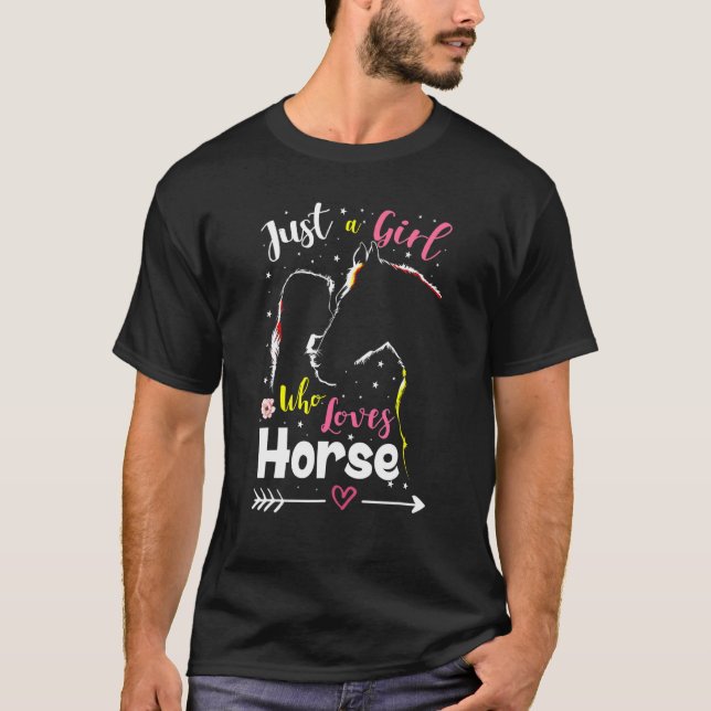 Camiseta Só Uma Menina Que Ama Cavalos Gelados (Frente)