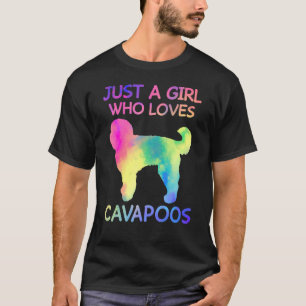 Camiseta Só Uma Menina Que Ama Cavapoos Engraçada Sobre Cav