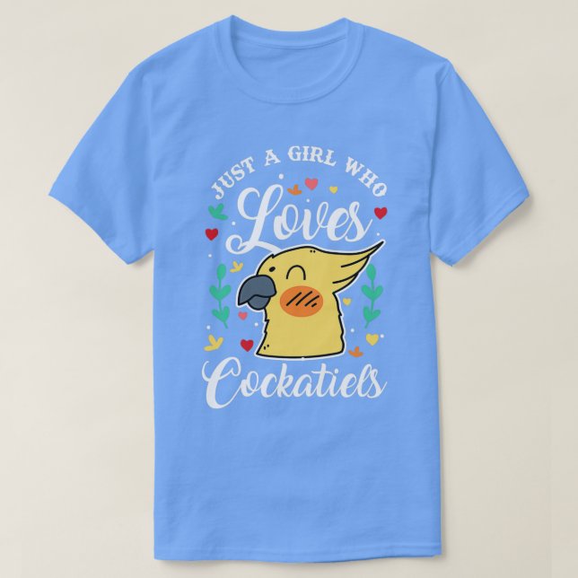 Camiseta Só Uma Menina Que Ama Cockatiels 1 (Frente do Design)