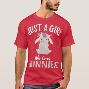 Camiseta Só Uma Menina Que Ama Coelhinho De Bunnies Oferece