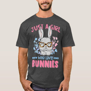 Camiseta Só Uma Menina Que Ama Coelhinhos Bonitos
