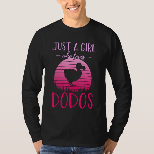 Camiseta Só Uma Menina Que Ama Dodos, Meninas (Frente)