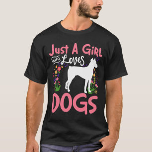 Camiseta Só Uma Menina Que Ama Dogs Doberman 289