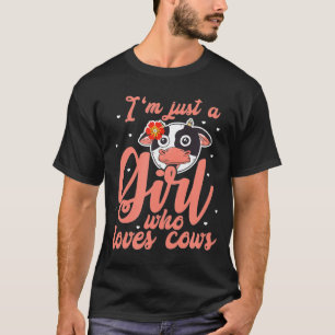 Camiseta Só Uma Menina Que Ama Fazenda De Vaca