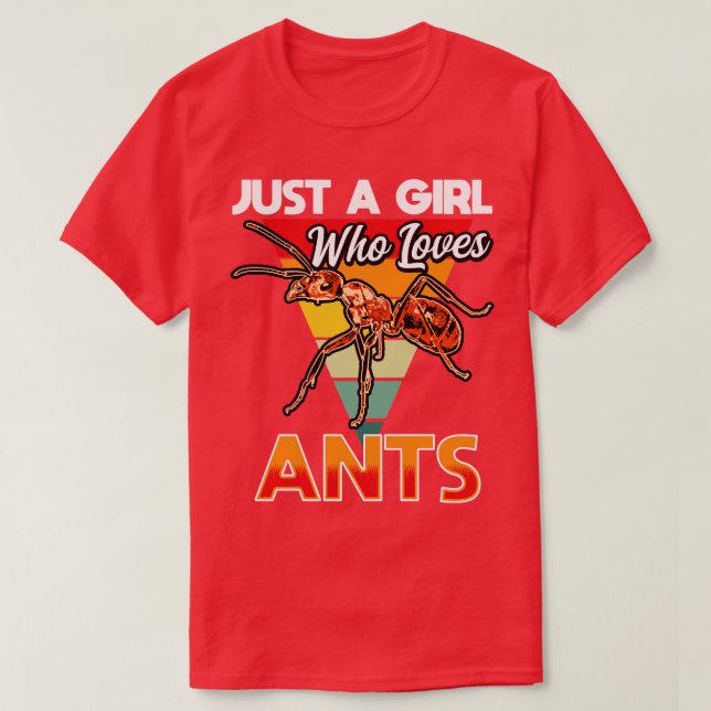 Camiseta Só Uma Menina Que Ama Formigas (Frente do Design)