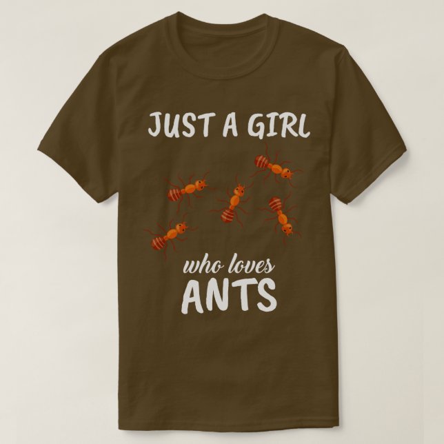 Camiseta Só Uma Menina Que Ama Formigas (Frente do Design)