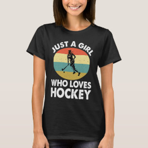Camiseta Só Uma Menina Que Ama Fris De Hóquei Em Gelo Engra