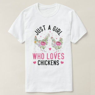 Camiseta Só Uma Menina Que Ama Frita Fora De Galinhas