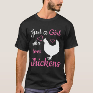 Camiseta Só Uma Menina Que Ama Galinha Bela