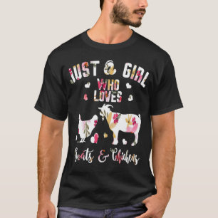 Camiseta Só Uma Menina Que Ama Galinha De Cabra