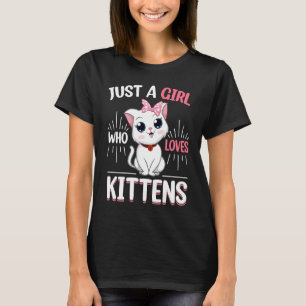 Camiseta Só Uma Menina Que Ama Gato De Gatinhos