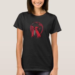 Camiseta Só Uma Menina Que Ama Gato E Bruxa De Halloween