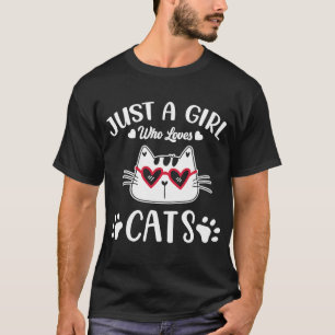 Camiseta Só Uma Menina Que Ama Gatos Bonitos