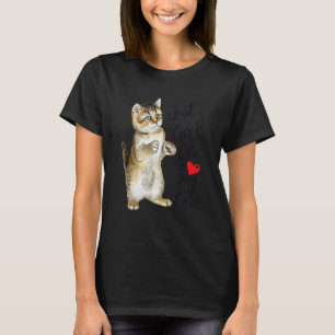 Camiseta Só Uma Menina Que Ama Gatos De Cata De Cama De Cam