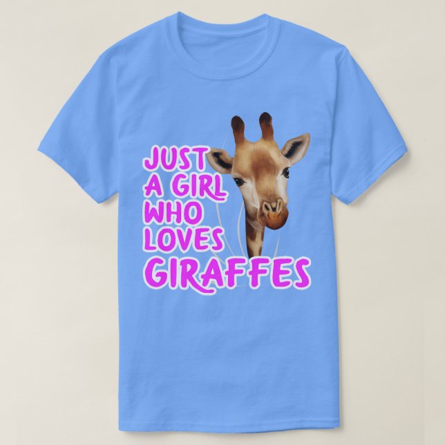 Camiseta Só Uma Menina Que Ama Girafas (Frente do Design)
