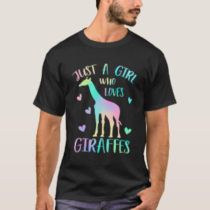 Camiseta Só Uma Menina Que Ama Girafas Fofas Fofas