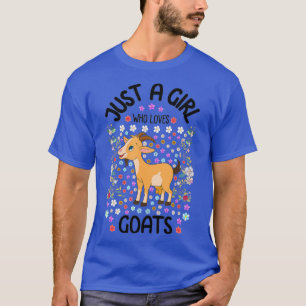 Camiseta Só Uma Menina Que Ama Goats Crianças Engraçadas Me
