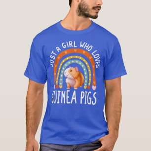 Camiseta Só Uma Menina Que Ama Guiné Pica Arco-Íris Cute Ca