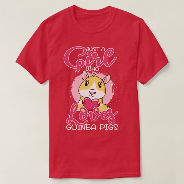 Camiseta Só Uma Menina Que Ama Guiné Pigs Cavy Roddent (Frente do Design)