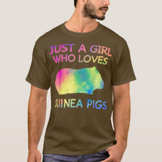 Camiseta Só Uma Menina Que Ama Guiné Pigs Engraçados Porcos