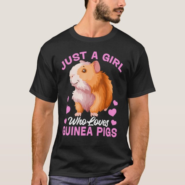 Camiseta Só Uma Menina Que Ama Guiné Pigs Guiné Proprietári (Frente)