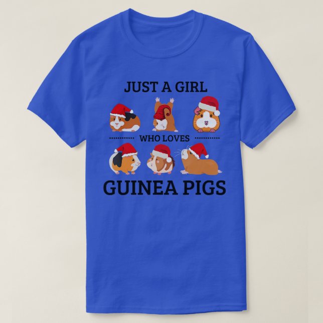Camiseta Só Uma Menina Que Ama Guiné Suína Bonita Porco (Frente do Design)