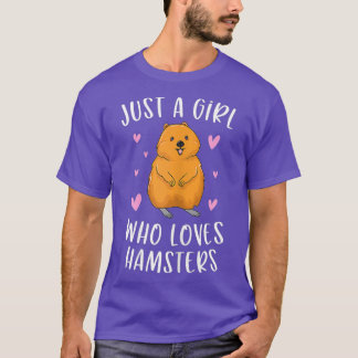 Camiseta Só Uma Menina Que Ama Hamster Engraçado Por