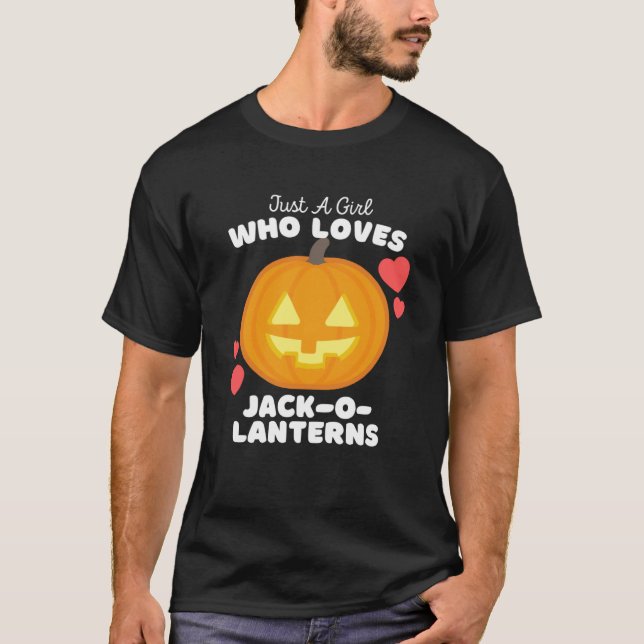 Camiseta Só Uma Menina Que Ama Jack O Lanternas Meninas Bon (Frente)